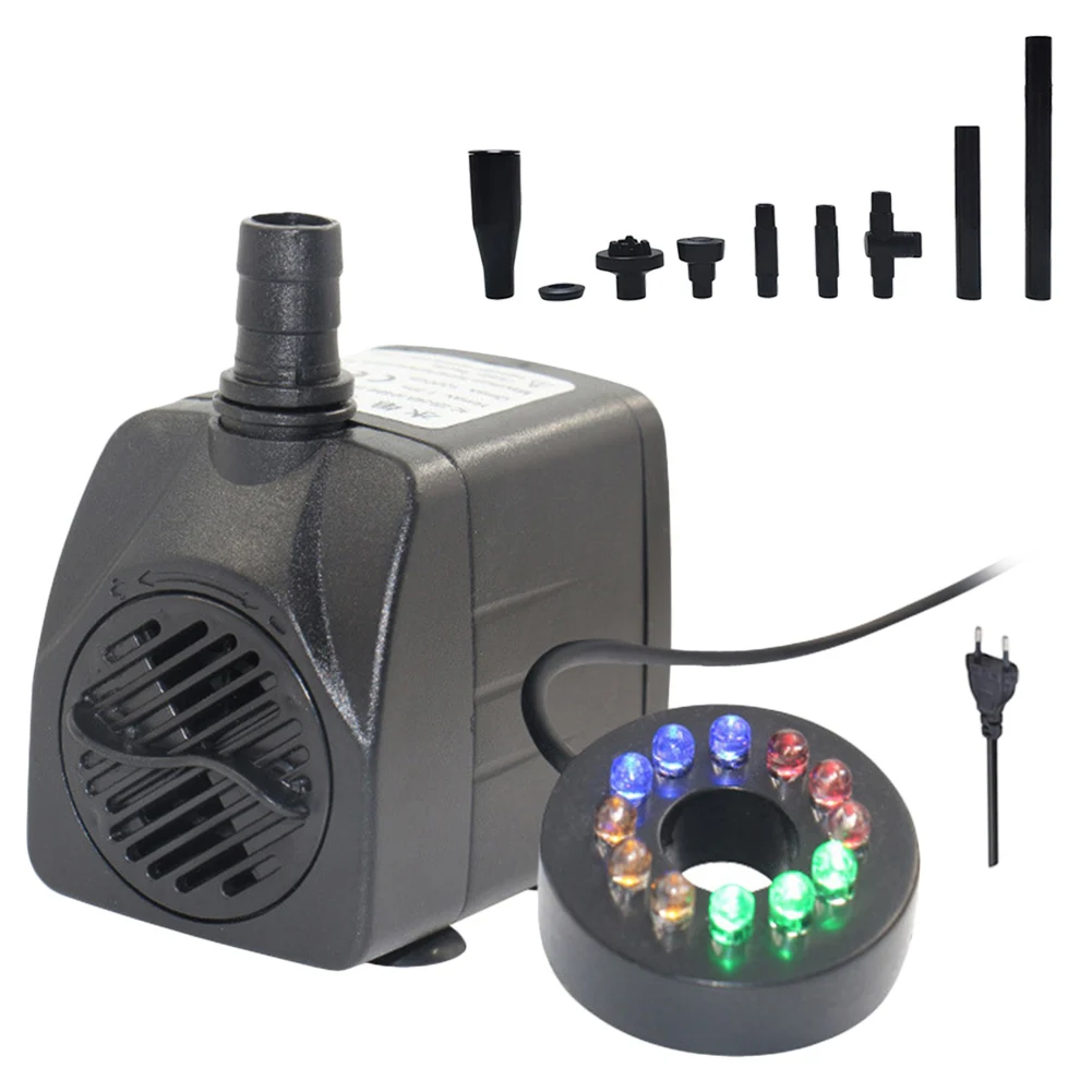 15W Ultra-Quiet Submersible Water Pump With 12 LED Lights Aquarium Water Fountain Pump Filter Fish Tank Pond LED Water Pump
15W Ultra-Quiet Submersible Water Pump With 12 LED Lights Aquarium Water Fountain Pump Filter Fish Tank Pond LED Water Pump