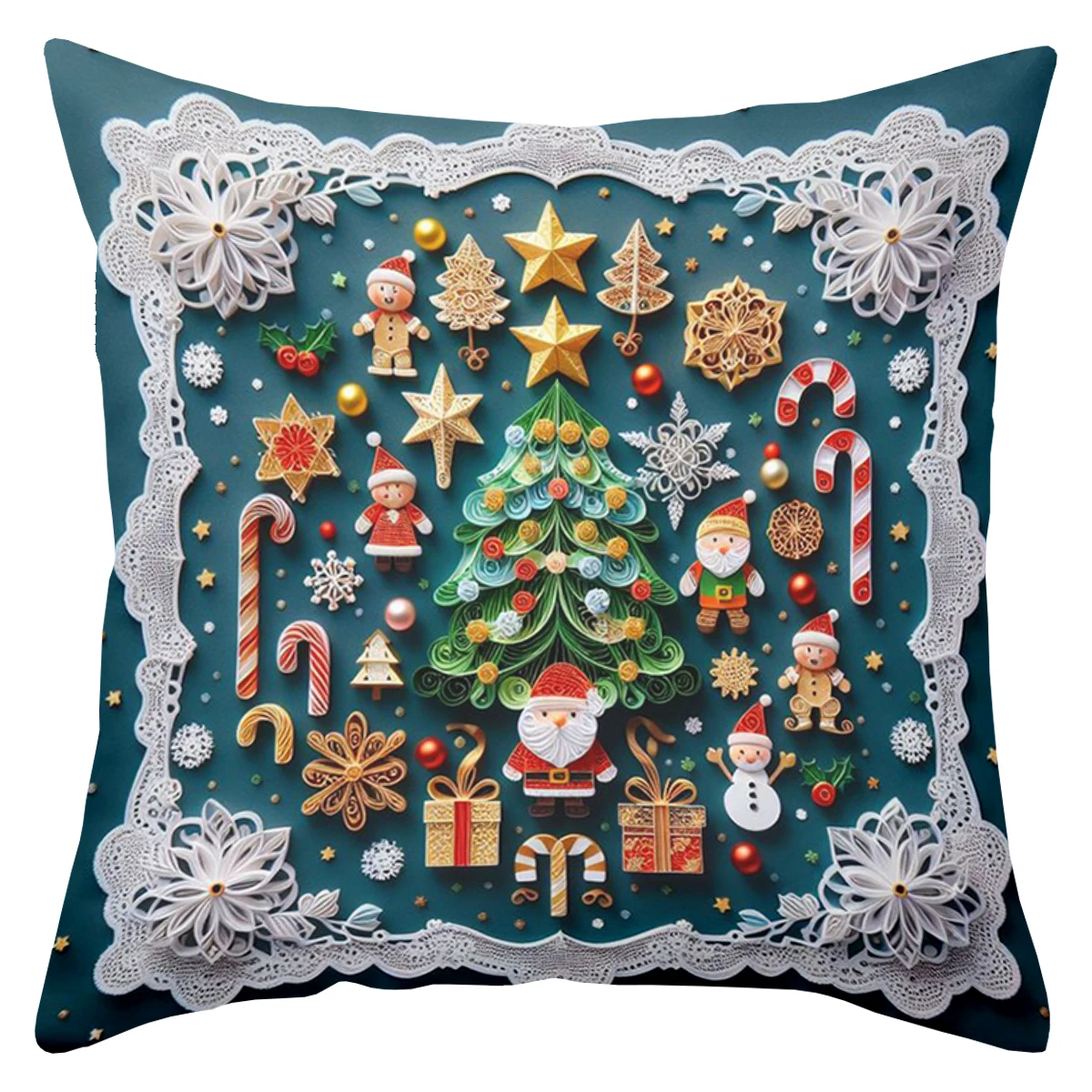 Рождественские наволочки 45x45 см, полиэстер 
Рождественские наволочки 45x45 см, полиэстер