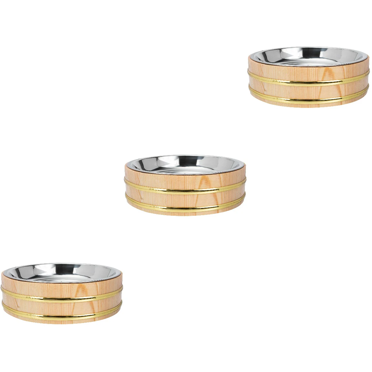 3pcs Wooden Bucket Restaurant Sushi Container Household Storage Bucket (Khaki)
3pcs Wooden Bucket Restaurant Sushi Container Household Storage Bucket (Khaki)
