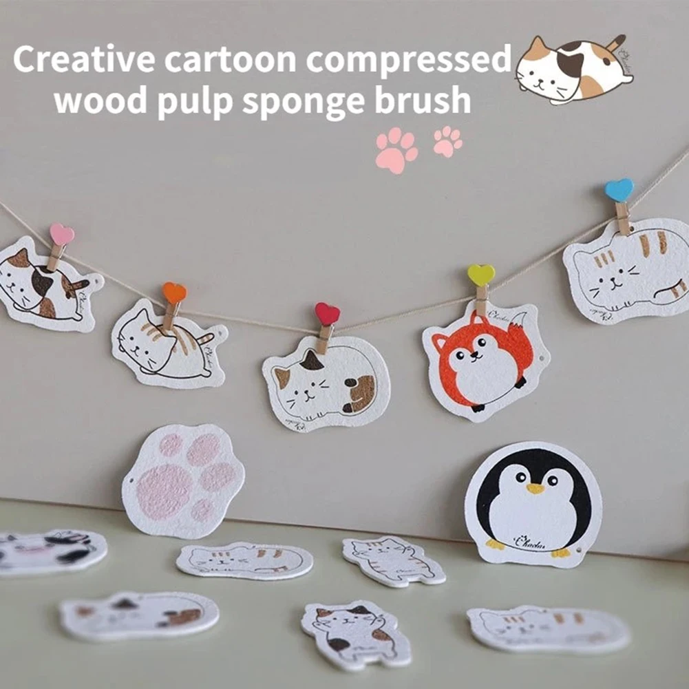 Compressed Cleaning Cloths Non Stick Cartoon Wood Pulp Cotton Sponge Dishwashing Rag Kitchen Sponge Rag Dishwashing Artifact
Compressed Cleaning Cloths Non Stick Cartoon Wood Pulp Cotton Sponge Dishwashing Rag Kitchen Sponge Rag Dishwashing Artifact