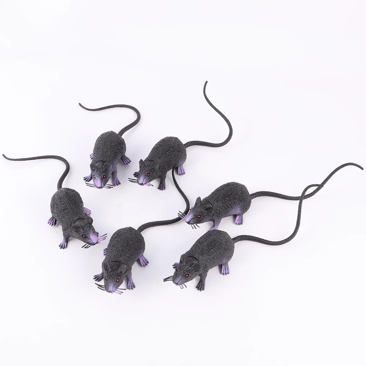 6 Rats, Squeezable Rats Realistic Black Rat with Red Eyes for Decor or Tricks Pranks
6 Rats, Squeezable Rats Realistic Black Rat with Red Eyes for Decor or Tricks Pranks