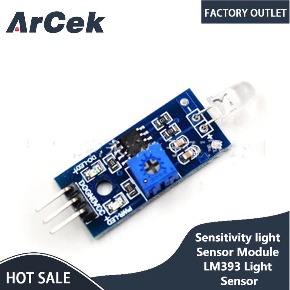 Sensitivity light Sensor Module LM393 Light Sensor Photosensitive for Arduino Smart Car 3.3 V-5V
Sensitivity light Sensor Module LM393 Light Sensor Photosensitive for Arduino Smart Car 3.3 V-5V
