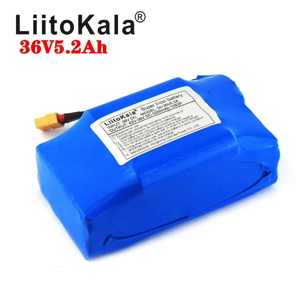 LiitoKala 36V 5.2ah Lithium Battery High Drain 2 wheel Electric Scooter Balancing Battery For Self-balancing Fit 6.5 7"
LiitoKala 36V 5.2ah Lithium Battery High Drain 2 wheel Electric Scooter Balancing Battery For Self-balancing Fit 6.5 7"