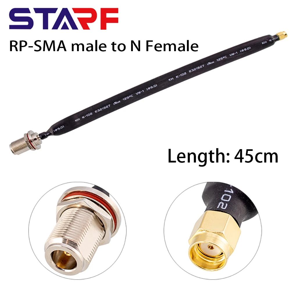 45cm RP-SMA Male To N Female 1-Pack Flat-Window Coaxial Extension Pigtail Helium Hotspot HNT Miner Mining Antenna Cable
45cm RP-SMA Male To N Female 1-Pack Flat-Window Coaxial Extension Pigtail Helium Hotspot HNT Miner Mining Antenna Cable