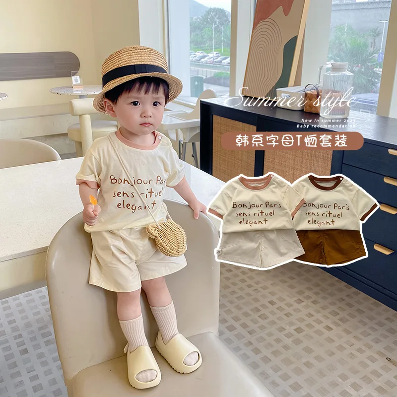 Baby Set 2023 Summer Boys and Girls Korean Styles Short Sleeved T Shirt and Shorts Casual Simple Fashionable Two Piece Set
Baby Set 2023 Summer Boys and Girls Korean Styles Short Sleeved T Shirt and Shorts Casual Simple Fashionable Two Piece Set
