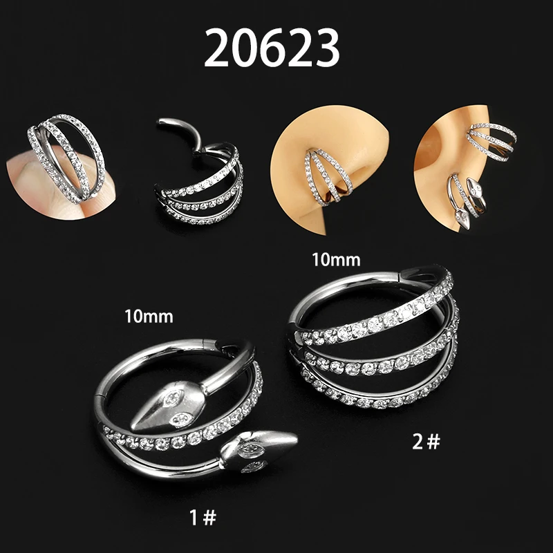 1PC 16g Stainless Steel Nose Hoop Septum Ring Snake Hinged Segment Clicker Nose Piercing Jewelry 
1PC 16g Stainless Steel Nose Hoop Septum Ring Snake Hinged Segment Clicker Nose Piercing Jewelry