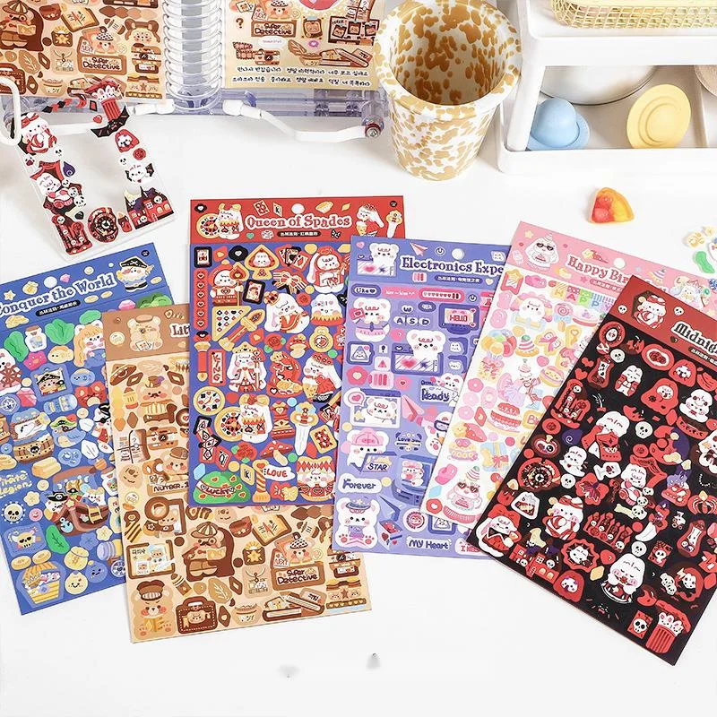 

1sheet Kawaii Stationery Stickers Diary Album Label Vintage Journal Diy Decorative Material Scrapbooking Craft Stickers