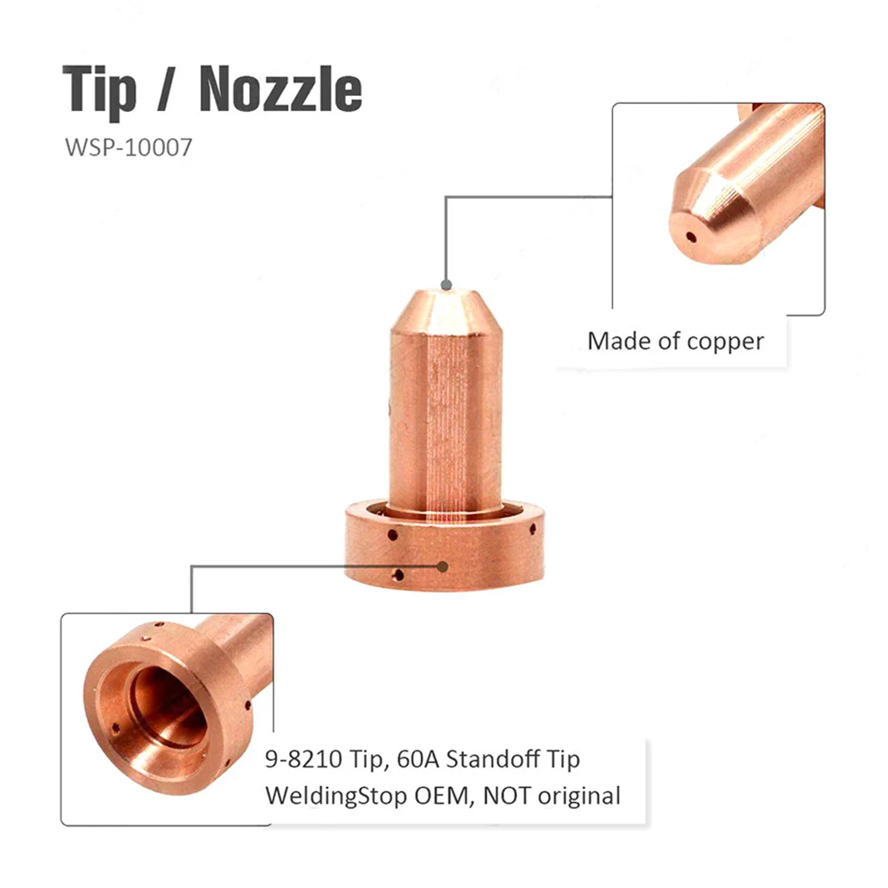 5pcs 9-8210 WSP-10007 Plasma Torch Nozzle Thermal Dynamics SL60~100 Nozzle Tips 9-8210 Plasma Cutting Torch Welding Tool Parts
5pcs 9-8210 WSP-10007 Plasma Torch Nozzle Thermal Dynamics SL60~100 Nozzle Tips 9-8210 Plasma Cutting Torch Welding Tool Parts