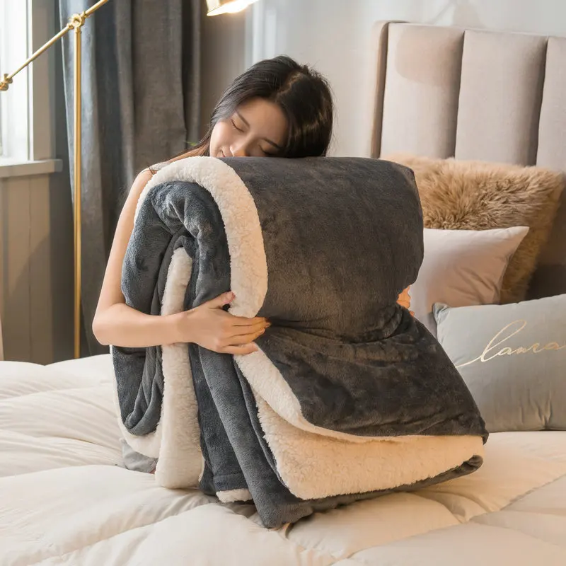 Winter Wool Blanket Adult Thick Warm Winter Duvet Cover Double Sided Solid Color Travel Office Blanket Sofa Double Bed Bedspread
Winter Wool Blanket Adult Thick Warm Winter Duvet Cover Double Sided Solid Color Travel Office Blanket Sofa Double Bed Bedspread