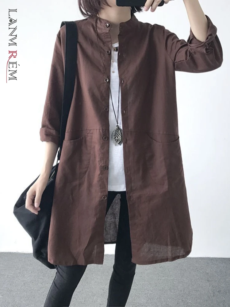 LANMREM Women Solid Color Mid Length Trench Coat Casual Stand Collar Single Breasted Windbreaker 2023 Autumn New 2AA1842
LANMREM Women Solid Color Mid Length Trench Coat Casual Stand Collar Single Breasted Windbreaker 2023 Autumn New 2AA1842