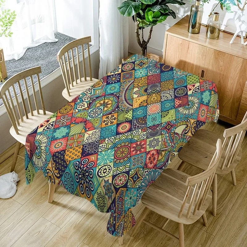 Bohemian Style Waterproof and Stain Proof Geometric Pattern Tablecloth Rectangular Dining Waterproof Tablecloth Kitchen Manteles
Bohemian Style Waterproof and Stain Proof Geometric Pattern Tablecloth Rectangular Dining Waterproof Tablecloth Kitchen Manteles