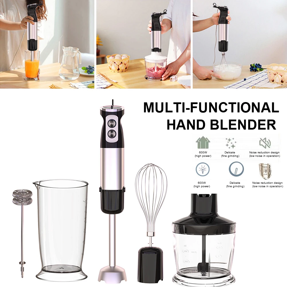 Immersion Hand Blender 600W 6 In 1 Multifunction Stick Blender Mixer Stainless Steel with Whisk Chopper Milk Frother Measure Cup
Immersion Hand Blender 600W 6 In 1 Multifunction Stick Blender Mixer Stainless Steel with Whisk Chopper Milk Frother Measure Cup