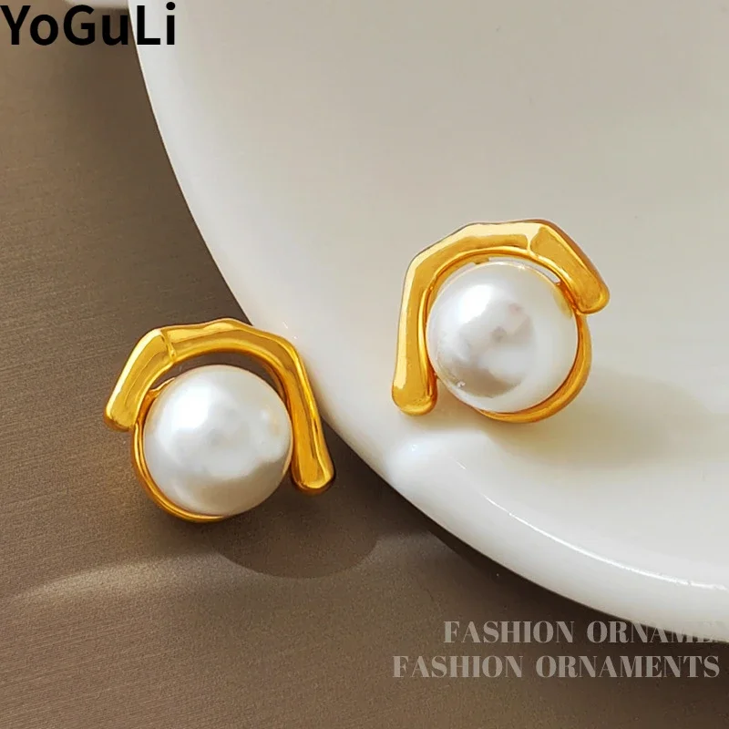 

Fashion Jewelry 925 Silver Needle Elegant Temperament Simulated Pearl Earrings For Women Girl Accessories Gifts Hot Selling