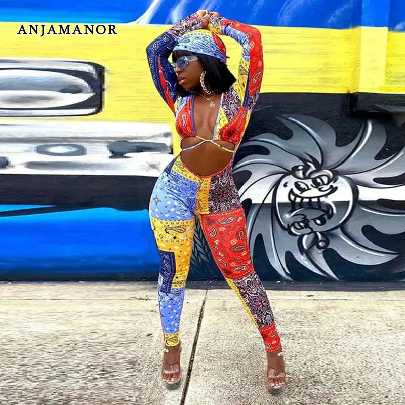 ANJAMANOR Bandana Colorblock Womens One Piece Jumpsuit Streetwear Fashion Sexy Hollow Out Long Sleeve Bodycon Jumpsuits D43-DZ25 
ANJAMANOR Bandana Colorblock Womens One Piece Jumpsuit Streetwear Fashion Sexy Hollow Out Long Sleeve Bodycon Jumpsuits D43-DZ25