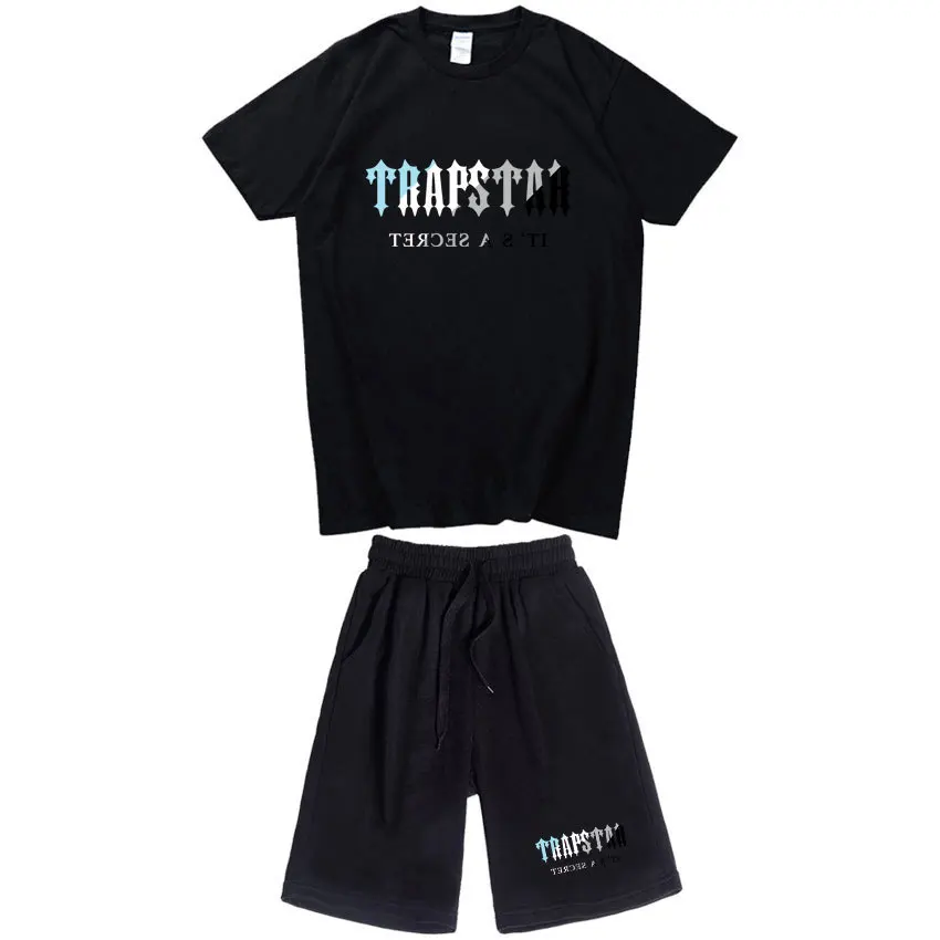 Fashion Street Men's and Women's Leisure Sports Short Sleeve Set Blue, White, Grey, and Black Printed T-shirt Set
Fashion Street Men's and Women's Leisure Sports Short Sleeve Set Blue, White, Grey, and Black Printed T-shirt Set