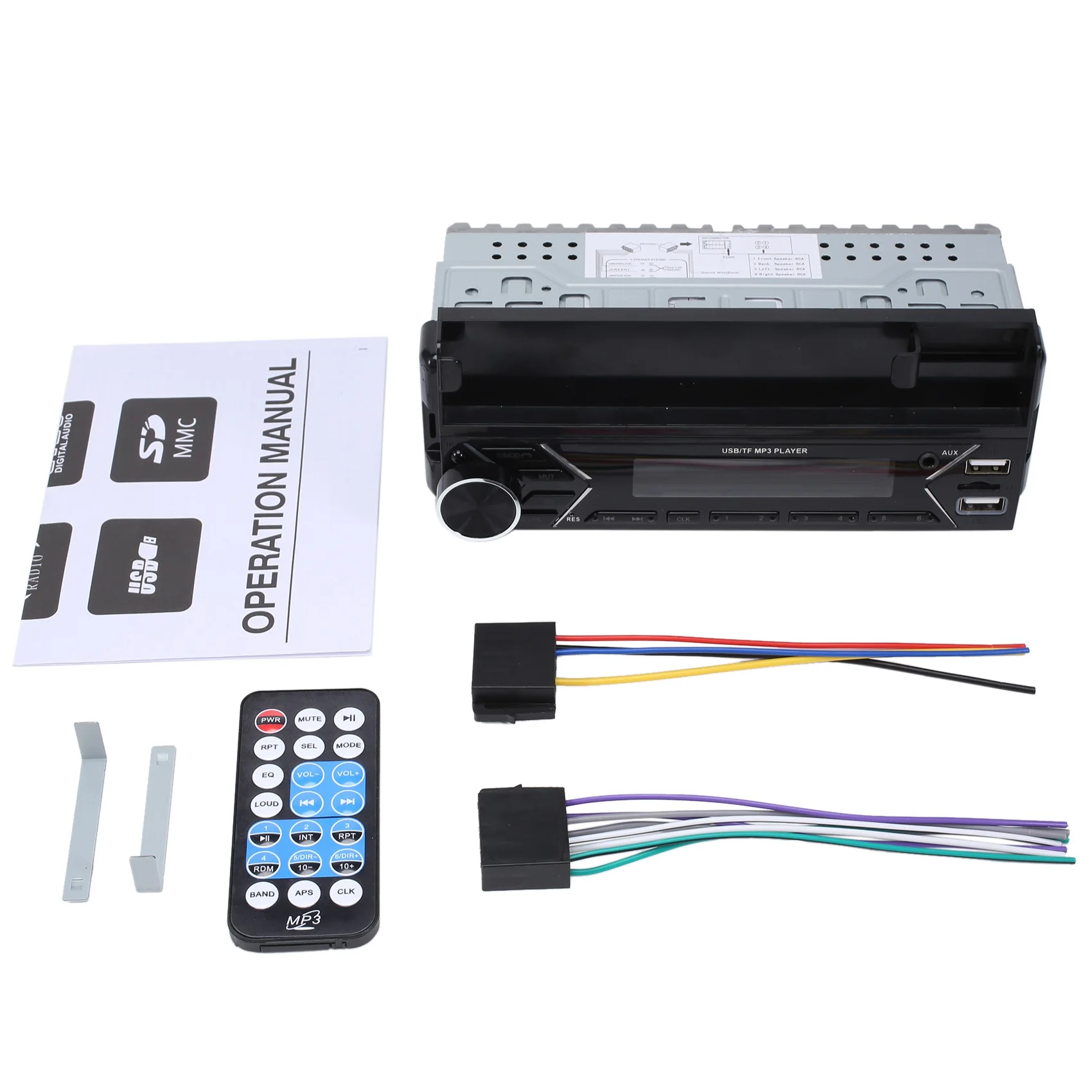Автомагнитола 1 Din, Авторадио, Bluetooth, 12 В, автомобильный аудиоплеер, Mp3, FM-радио, музыка, USB/SD, вход AUX
Автомагнитола 1 Din, Авторадио, Bluetooth, 12 В, автомобильный аудиоплеер, Mp3, FM-радио, музыка, USB/SD, вход AUX