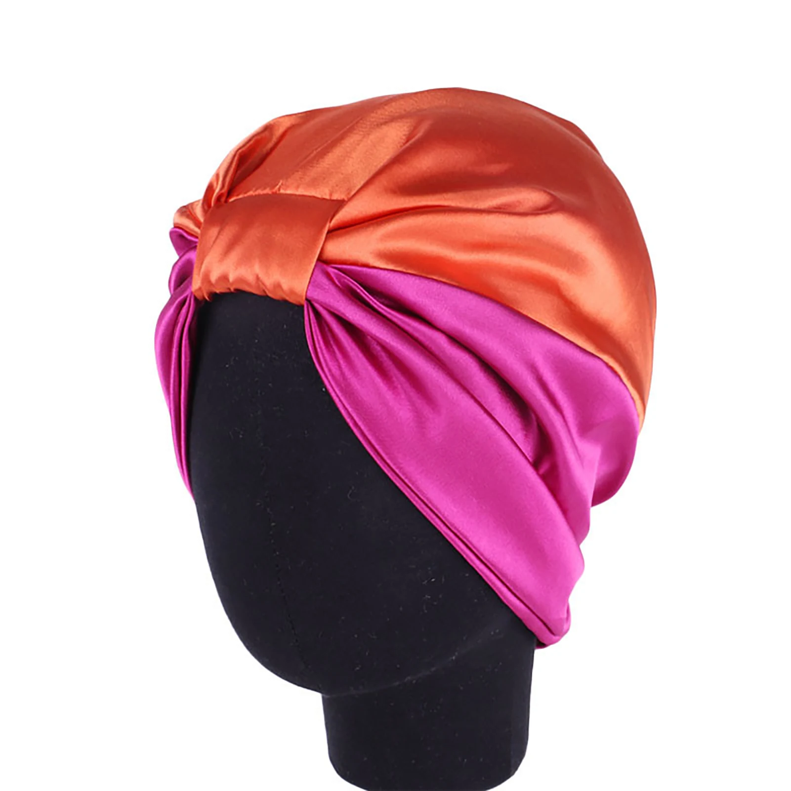 

Многоразовая Защитная домашняя накладка на голову с длинными волосами, водонепроницаемая Атласная шапочка, двухслойная мягкая дорожная эластичная лента, удобная шапочка для сна