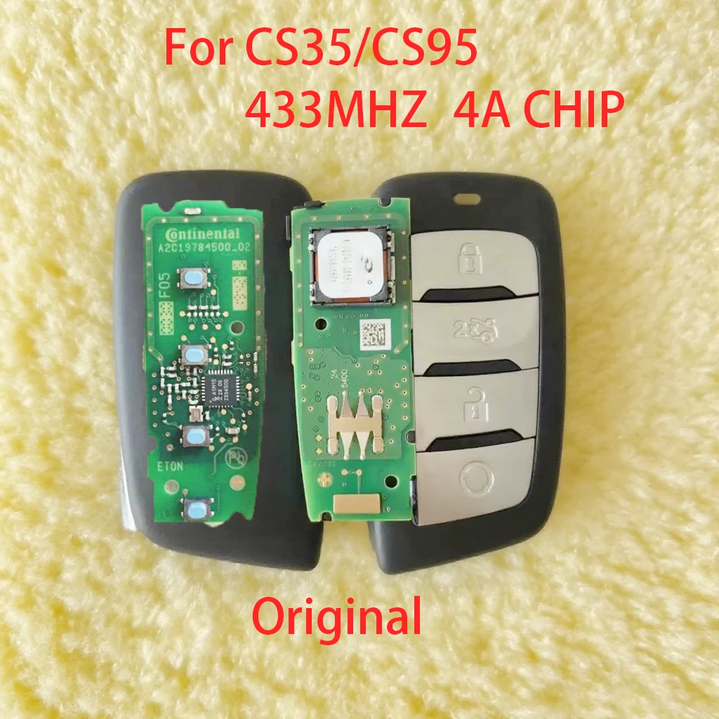 Оригинальный интеллектуальный дистанционный ключ 433 МГц для CHANGAN CS35 CS95 CS85 с чипом 4A/8A
Оригинальный интеллектуальный дистанционный ключ 433 МГц для CHANGAN CS35 CS95 CS85 с чипом 4A/8A