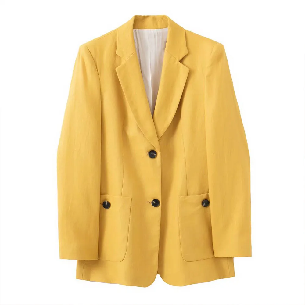 ZATRHMBM 2022 spring new loose-fitting linen single-breasted solid color lapel blazer women's top fashion
ZATRHMBM 2022 spring new loose-fitting linen single-breasted solid color lapel blazer women's top fashion