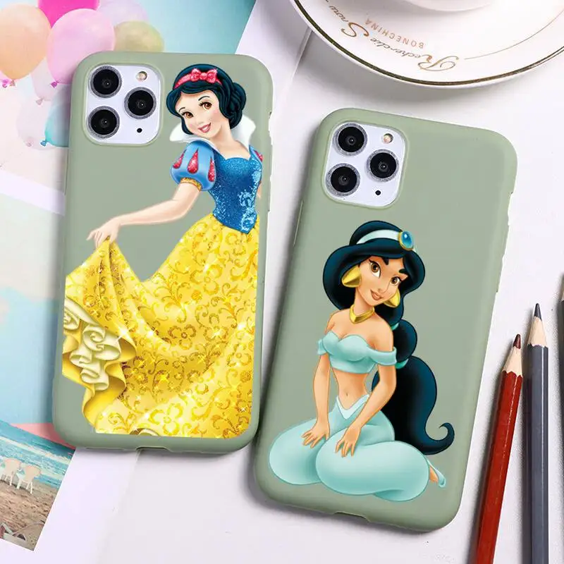 Disney Princess Ariel Snow White Phone Case For iphone 13 12 11 Pro Max Mini XS 8 7 6 6S Plus X XR Candy green Silicone cover
Disney Princess Ariel Snow White Phone Case For iphone 13 12 11 Pro Max Mini XS 8 7 6 6S Plus X XR Candy green Silicone cover