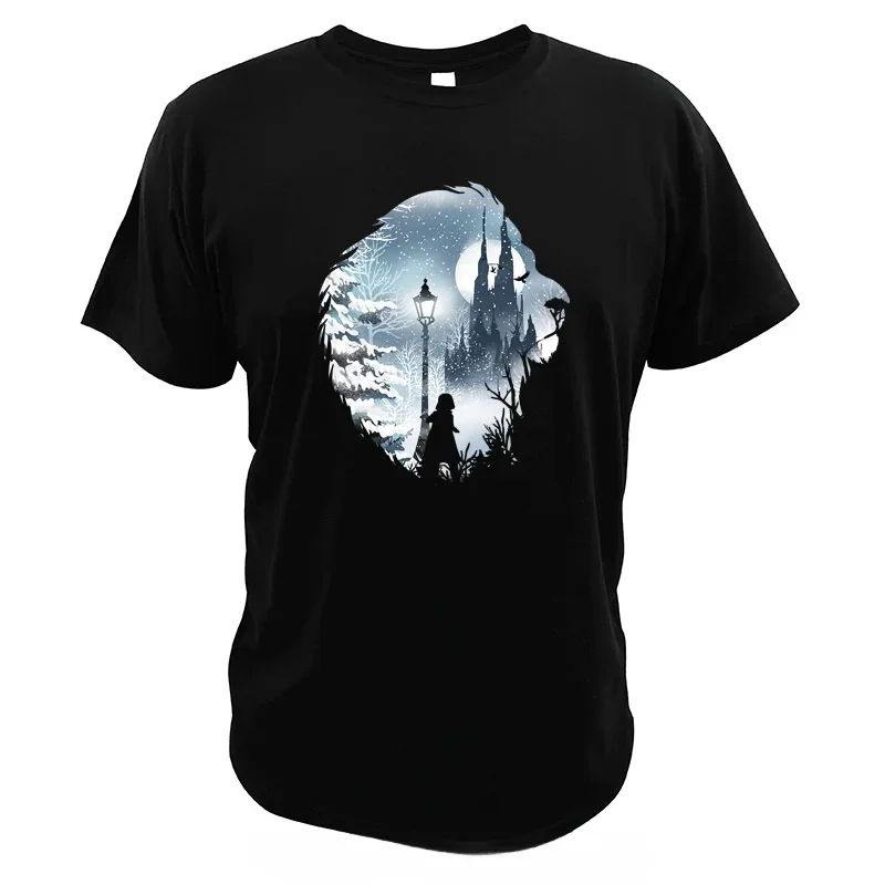 Футболка Aslan Лев ведьма и гардероб Hisper мужская хлопковая футболка Camisetas с