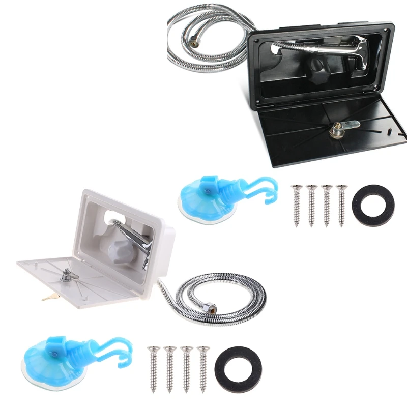 Marine for Camper Caravan Motorhome RV Exterior Shower Box Kit with Lock - Includes Shower Faucet Shower Hose Shower Wa
Marine for Camper Caravan Motorhome RV Exterior Shower Box Kit with Lock - Includes Shower Faucet Shower Hose Shower Wa