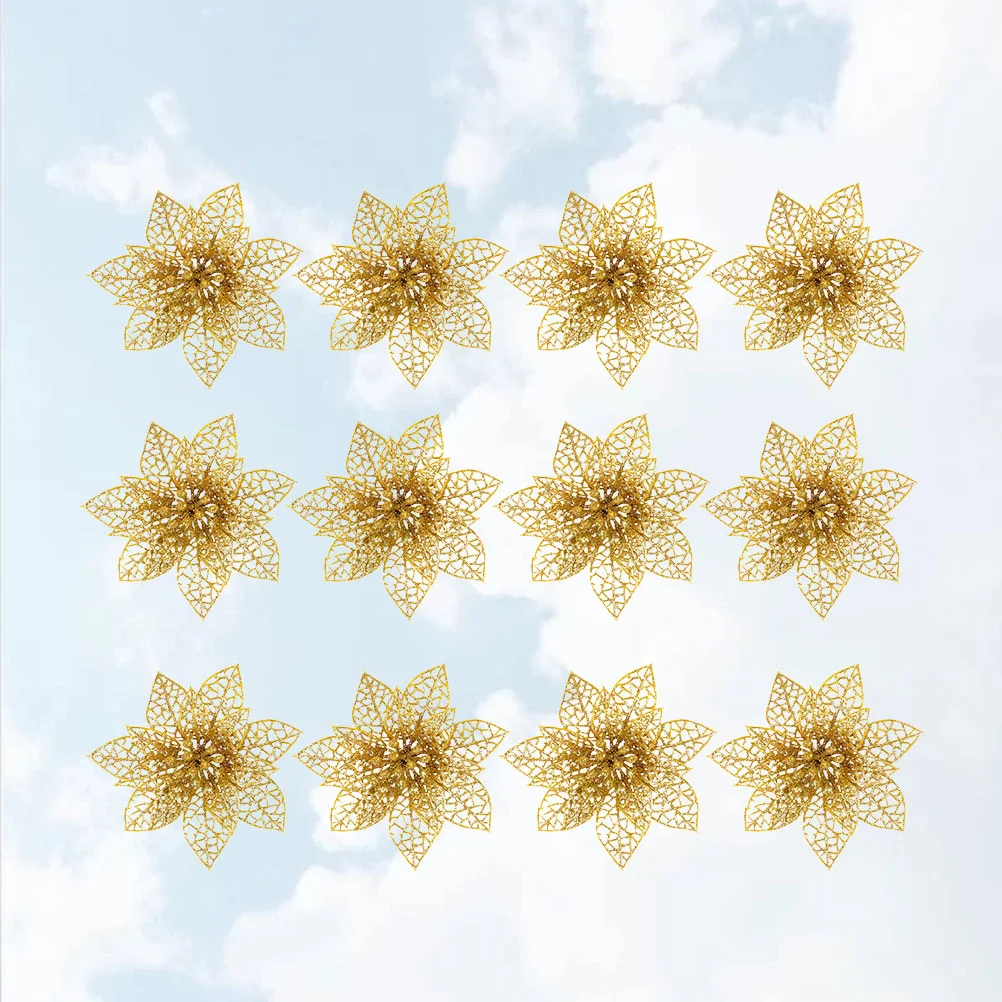 Christmas Poinsettia Flower Flowers Artificial Glitter Tree Decorations Ornaments Decoration Fake Hollow Poinsettias Adornment
Christmas Poinsettia Flower Flowers Artificial Glitter Tree Decorations Ornaments Decoration Fake Hollow Poinsettias Adornment