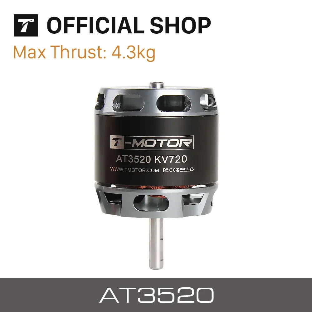 T-MOTOR AT3520 длинный вал KV550 KV720 KV850 бесщеточный двигатель для Дронов дальнего радиуса
