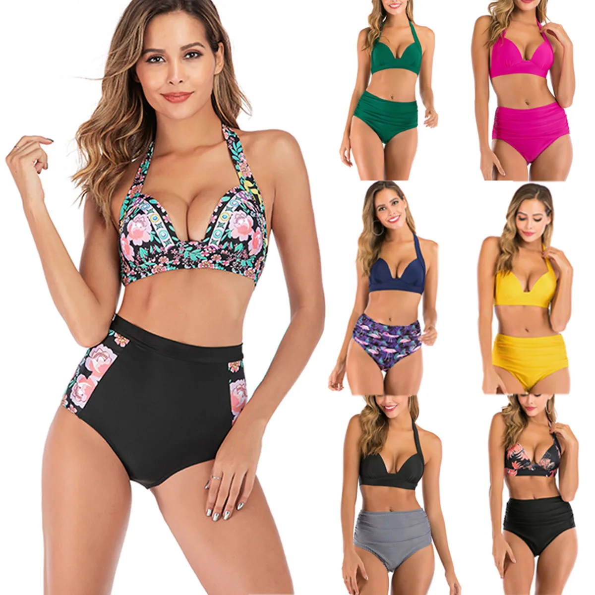 2021 Swimsuit Female New Swimwear Sexy High Waist Split Bikin Polyester Swim Suits
2021 Swimsuit Female New Swimwear Sexy High Waist Split Bikin Polyester Swim Suits