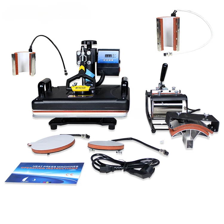 8 in 1 Combo Multifunctional Swing Away Printing Sublimation Heat Press Transfer Machine for T-Shirt 15 x 12 Inch 
8 in 1 Combo Multifunctional Swing Away Printing Sublimation Heat Press Transfer Machine for T-Shirt 15 x 12 Inch