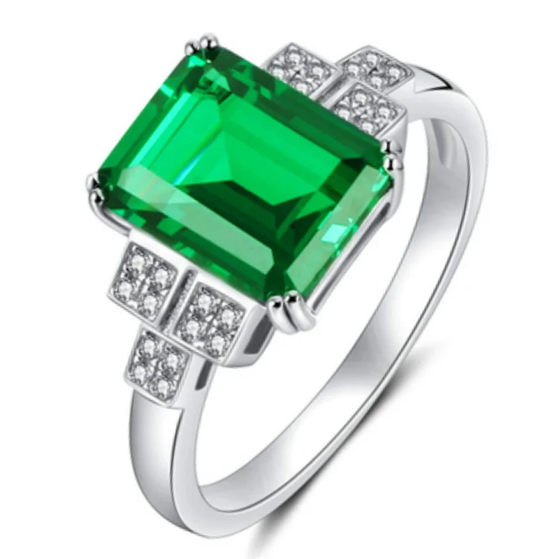 Sparkling Crystal Green Rectangle Ring Men Jewelry Exquisite Stones Ring Silver 925 Male Wedding Finger Accessories Adjustable
Sparkling Crystal Green Rectangle Ring Men Jewelry Exquisite Stones Ring Silver 925 Male Wedding Finger Accessories Adjustable