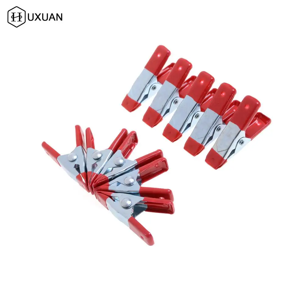 10pcs 2" Grip Holder Mini Metal Heavy Duty Spring Clamps Crocodile Clip Red Plastic Tips Tool Clips
10pcs 2" Grip Holder Mini Metal Heavy Duty Spring Clamps Crocodile Clip Red Plastic Tips Tool Clips