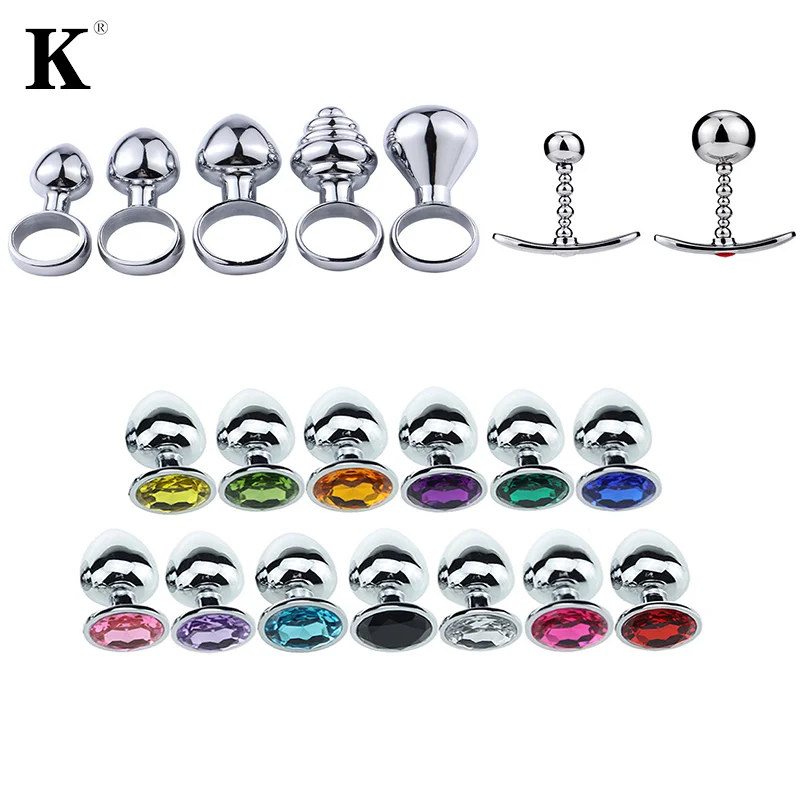 Интимная металлическая Анальная пробка с кристаллами ювелирные изделия гладкая сенсорная Анальная пробка без вибратора Анальная бусина стандартные анальные игрушки для мужчин женщин мужчин