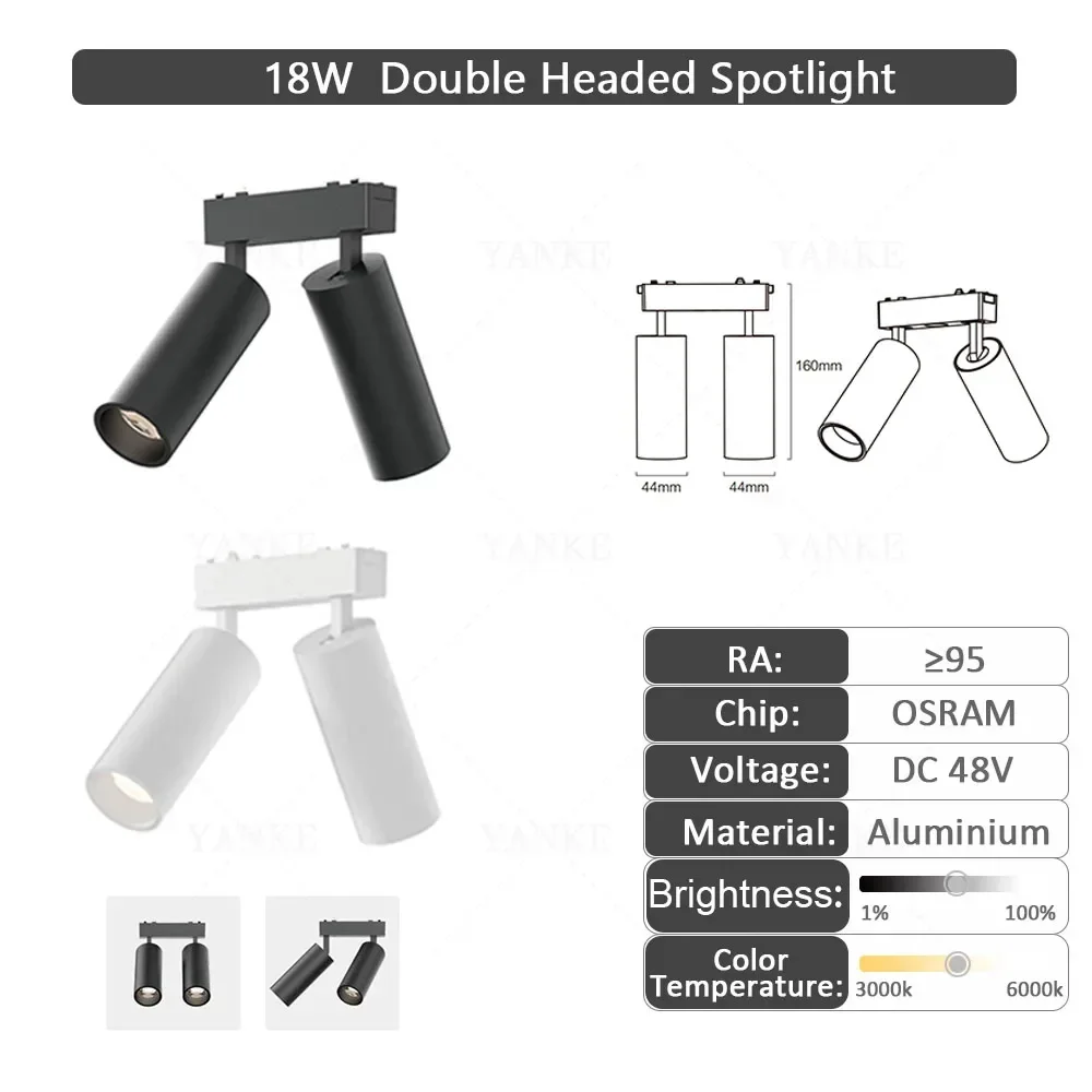 Светодиодный трековый светильник YANKE Tuya Zigbee 6мм чёрный/белый
Светодиодный трековый светильник YANKE Tuya Zigbee 6мм чёрный/белый