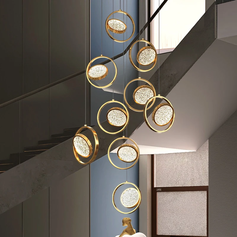 Villa Deluxe Chandelier Minimalist Stair Chandelier Bar Model Room Kitchen Dining Room Art Living Room Lamp Ring Led Chandelier
Villa Deluxe Chandelier Minimalist Stair Chandelier Bar Model Room Kitchen Dining Room Art Living Room Lamp Ring Led Chandelier