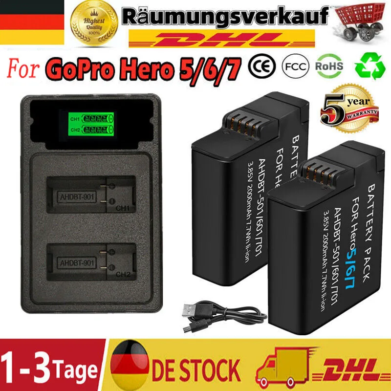 For Gopro 2000mAh Battery For GoPro Hero 5 6 7 Hero 5 Hero 6 Hero 7 For GoPro Action Sports Camera
For Gopro 2000mAh Battery For GoPro Hero 5 6 7 Hero 5 Hero 6 Hero 7 For GoPro Action Sports Camera