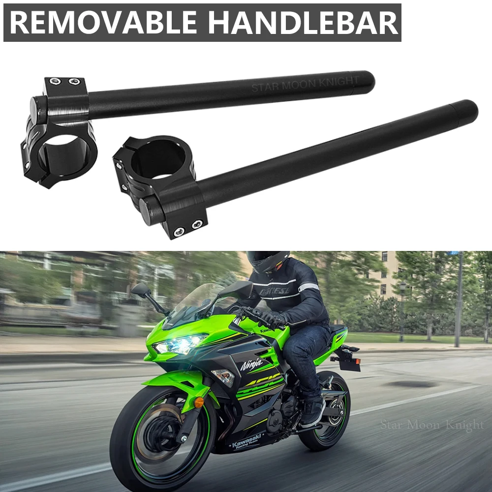 For Kawasaki Ninja 250 300 400 636 ZX-6R ZX-7R ZX-9R ZX-10R EX250 EX500 ZX1400 ZX750 ZX900B Handlebar Clip On Fork Handle Bar
For Kawasaki Ninja 250 300 400 636 ZX-6R ZX-7R ZX-9R ZX-10R EX250 EX500 ZX1400 ZX750 ZX900B Handlebar Clip On Fork Handle Bar