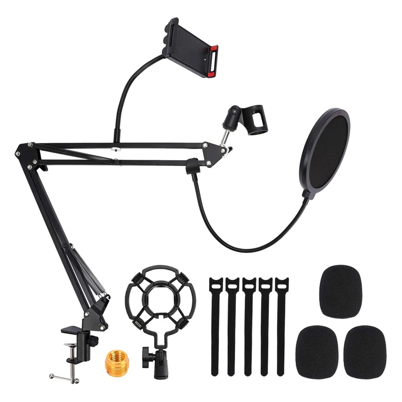 Микрофонная стрела, регулируемый кронштейн для подвески с держателем для телефона, для Yeti,Snowball и других микрофонов
Микрофонная стрела, регулируемый кронштейн для подвески с держателем для телефона, для Yeti,Snowball и других микрофонов