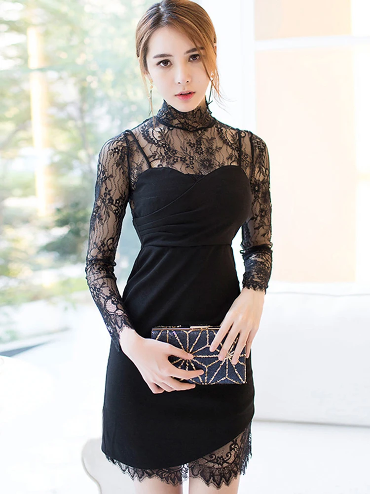 Элегантное женское платье в Корейском стиле на весну и осень, женское шикарное черное повседневное сексуальное кружевное прозрачное прита...
Элегантное женское платье в Корейском стиле на весну и осень, женское шикарное черное повседневное сексуальное кружевное прозрачное прита...
