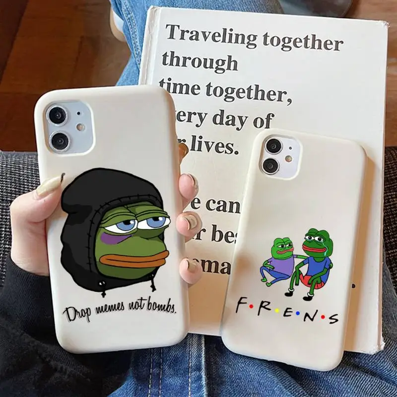 RuiCaiCa Sad Frog Phone Case for iPhone 11 12 13 Mini Pro Xs Max 8 7 6 6S Plus X XR Solid Candy Color Case
RuiCaiCa Sad Frog Phone Case for iPhone 11 12 13 Mini Pro Xs Max 8 7 6 6S Plus X XR Solid Candy Color Case