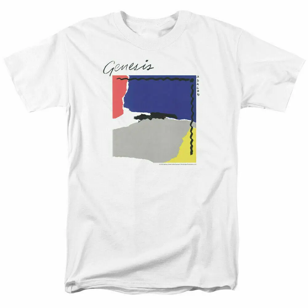 Футболка Genesis Abacab Лицензированная Рок н ролл музыкальная группа белая с длинным