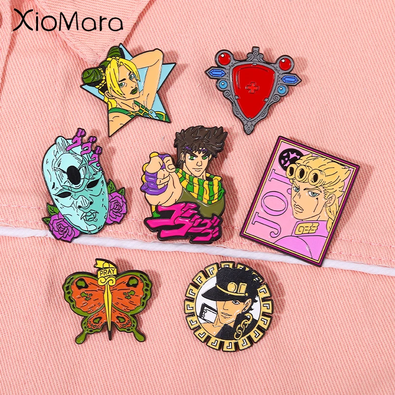 Cartoon Anime JoJo Wonderful Adventure Enamel Pin Giorno Jolyne Cujoh Butterfly Badges Button Lapel Brooch Jewelry Gift For Fans
Cartoon Anime JoJo Wonderful Adventure Enamel Pin Giorno Jolyne Cujoh Butterfly Badges Button Lapel Brooch Jewelry Gift For Fans