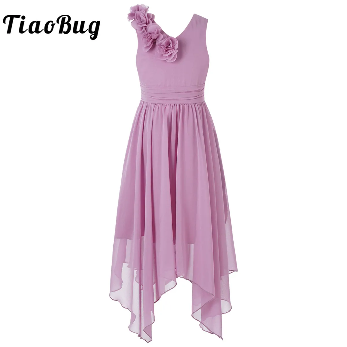 Kids Girl's High Low Chiffon Dress Applique Sleeveless Asymmetrical Ballet Lyrical Ballroom Dancing Costumes Wedding Dresses
Kids Girl's High Low Chiffon Dress Applique Sleeveless Asymmetrical Ballet Lyrical Ballroom Dancing Costumes Wedding Dresses