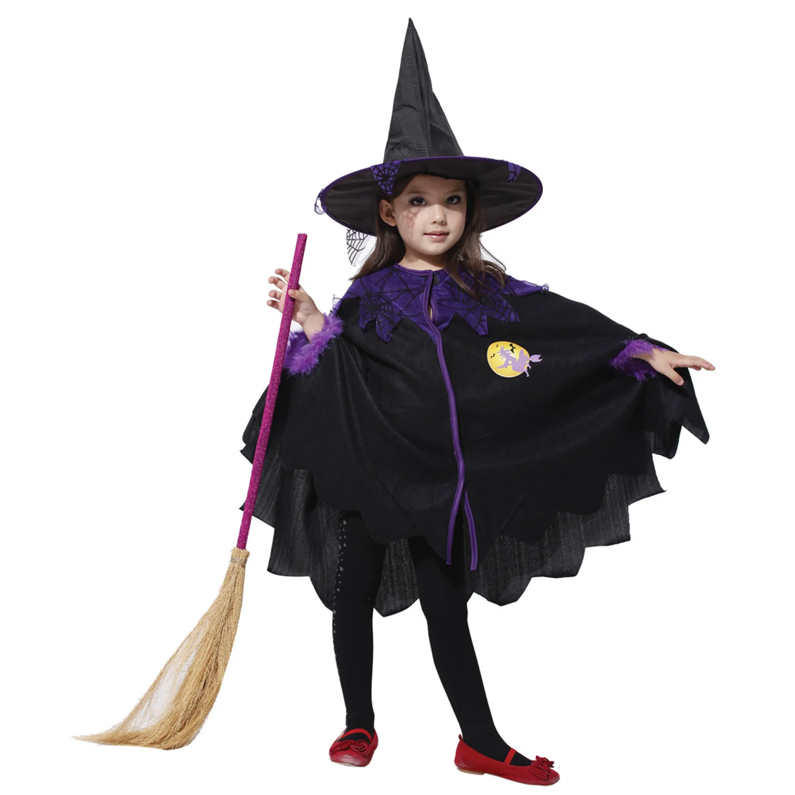 Anime Kids Halloween Costume Little Girls Witch Black Cloak Magic Hat Wand Children COS Dress Performance Cosplay Props
Anime Kids Halloween Costume Little Girls Witch Black Cloak Magic Hat Wand Children COS Dress Performance Cosplay Props