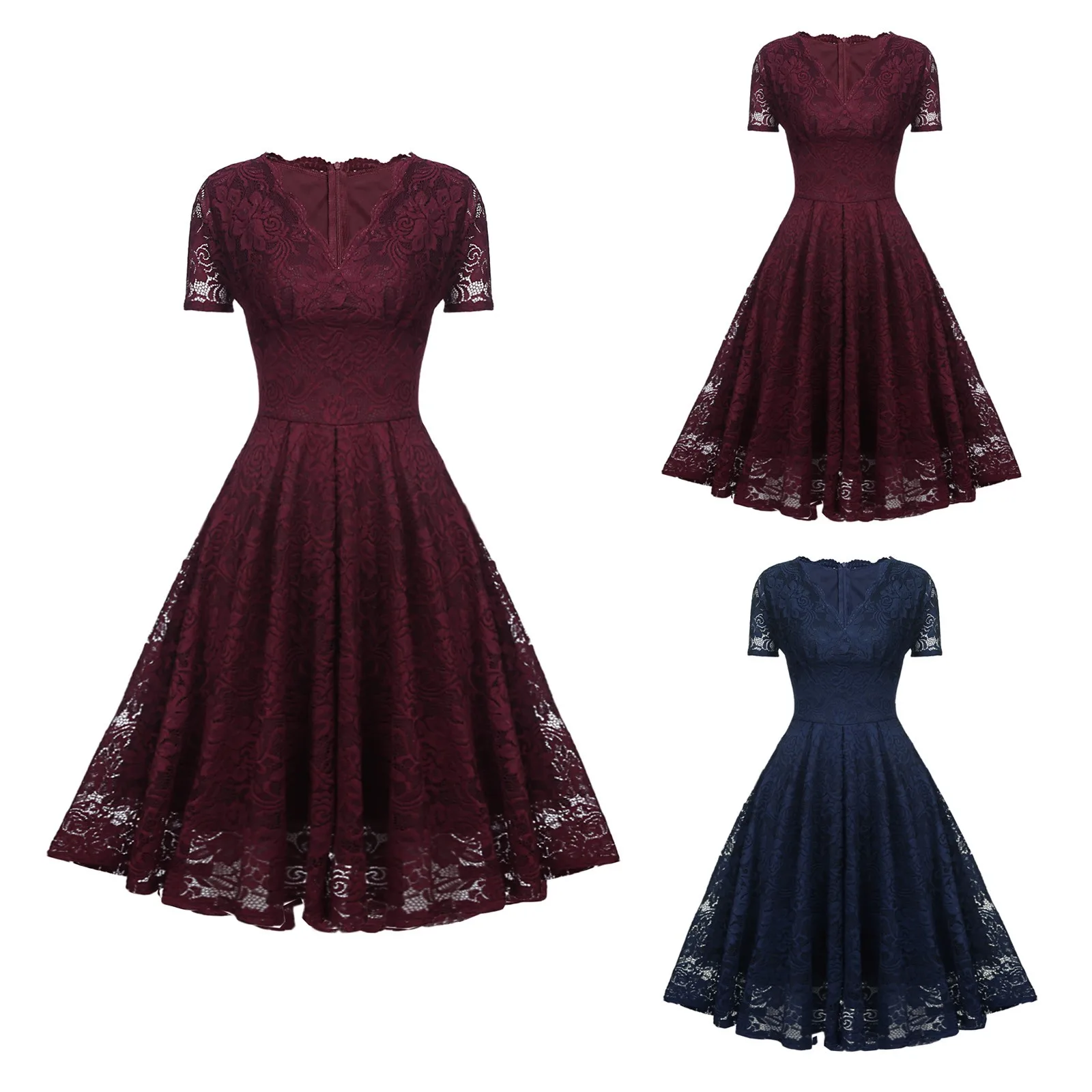 2023 New Summer Dress Sleeveless Banquet Short Elegant V-neck Cocktail Lace Dress Women Party Casual Wrap Dresses Vestidos
2023 New Summer Dress Sleeveless Banquet Short Elegant V-neck Cocktail Lace Dress Women Party Casual Wrap Dresses Vestidos