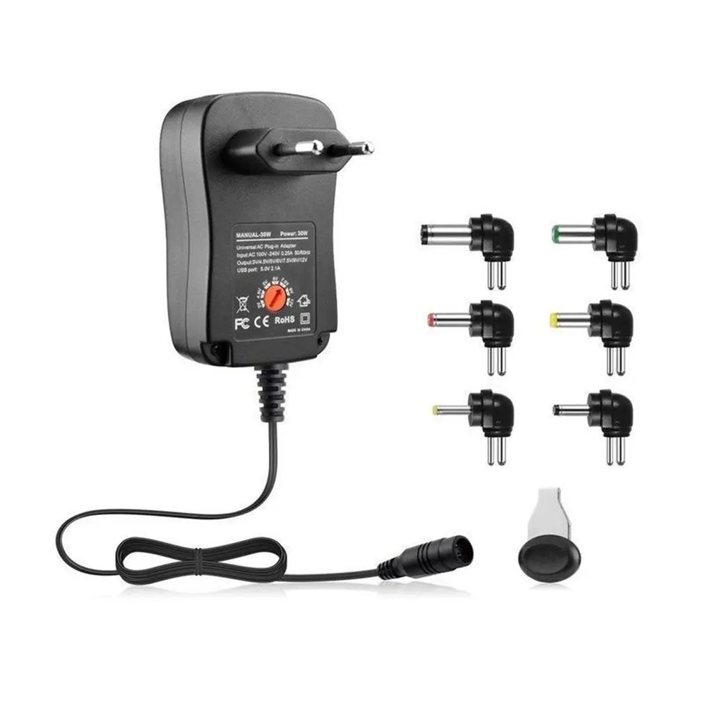 3-12V 30W 2.1A AC/DC Power Supply Adaptor Universal Charger Adaptor with 6 Plugs Adjustable Voltage Regulated Power Adapter DC
3-12V 30W 2.1A AC/DC Power Supply Adaptor Universal Charger Adaptor with 6 Plugs Adjustable Voltage Regulated Power Adapter DC