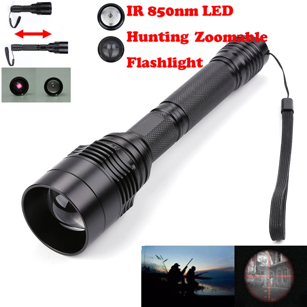 Night Vision Hunting Torch Infrared Zoom Torch Flashlight Battery Powered 850nm LED Portable Maintenance LED Flashlight
Night Vision Hunting Torch Infrared Zoom Torch Flashlight Battery Powered 850nm LED Portable Maintenance LED Flashlight