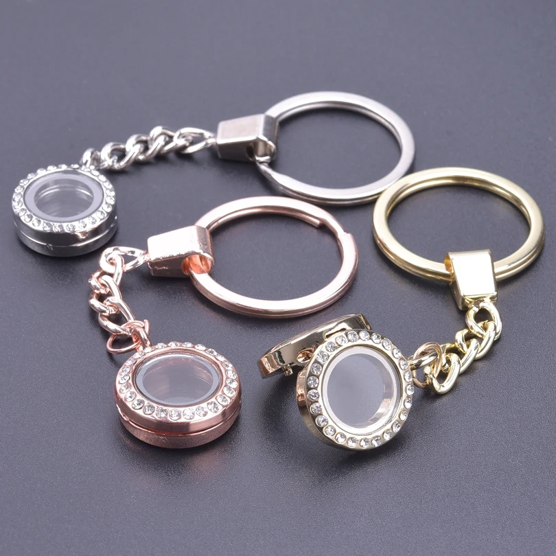 20mm Alloy Round Glass Floating Relicario Keychain Rhinestone Glass Living Memory Locket Key Chain For Jewelry Women Men Gift
20mm Alloy Round Glass Floating Relicario Keychain Rhinestone Glass Living Memory Locket Key Chain For Jewelry Women Men Gift