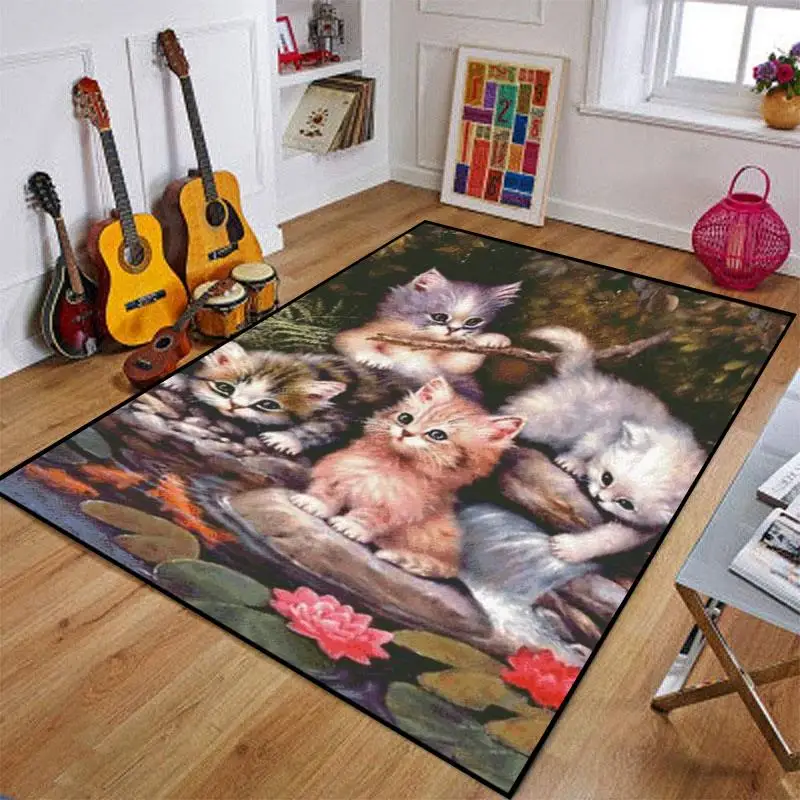 Cat Print Rectangular Floor Mat Living Room Bedroom Non-Slip Area Door Mat Carpet Kitchen Tatami Children'S Room Decoration
Cat Print Rectangular Floor Mat Living Room Bedroom Non-Slip Area Door Mat Carpet Kitchen Tatami Children'S Room Decoration