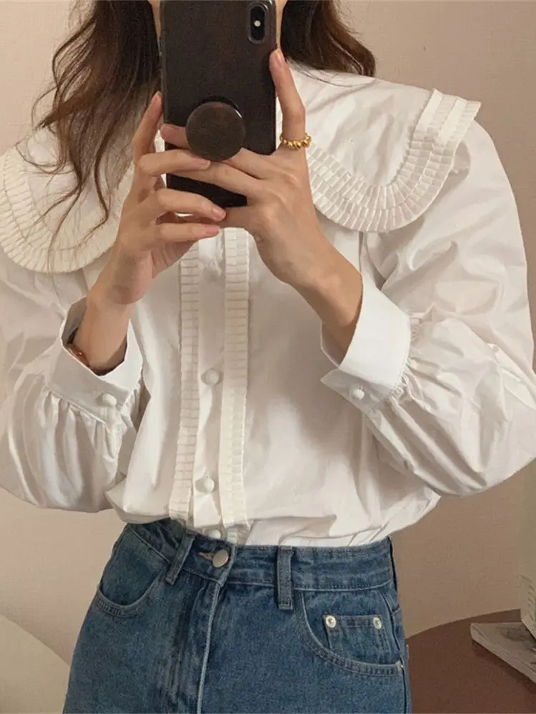 Alien Kitty Women Sweet Shirts Work Wear Hot 2022 Spring Stylish Patchwork Peter Pan Collar Elegant OL Blusas Mujer De Moda
Alien Kitty Women Sweet Shirts Work Wear Hot 2022 Spring Stylish Patchwork Peter Pan Collar Elegant OL Blusas Mujer De Moda